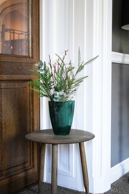 Emerald Ribbed Tall Vase H24.5Cm W18Cm &pound;34.99