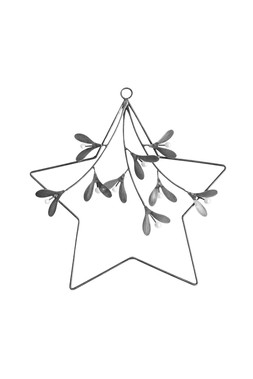 GALVANISED STAR MISTLETOE WREATH £29.99