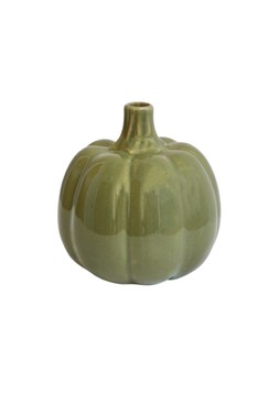 GLAZED PUMPKIN BUD VASE SAGE £12.99