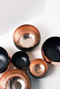 Hammered Bowl Copper:Black 30cm &pound;59.99 3