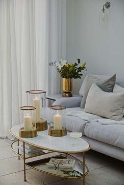Hampton Hurricane Lantern In Antique Brass H40Cm W24Cm &pound;69.99