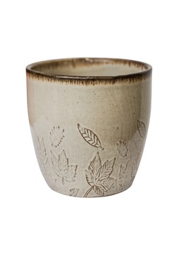HEMLOCK OAT AUTUMN LEAVES PLANTER H15CM D15CM