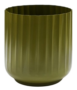 HUDSON GREEN CORRUGATED PLANTER H37CM D37CM &pound;74.99