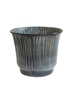 JASPER METAL RIBBED TAPERED SMOKEY BLUEP LANTER £10.99 -£39.99