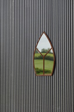 LEAF ARCH OUTDOOR MIRROR NATURAL RUST H90CM W50CM &pound;199.99.