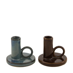 Lila Ceramic Candle Holder 2 Pack &pound;14.99