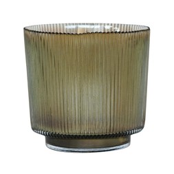 Mocha Ribbed Glass Holder &pound;17.99
