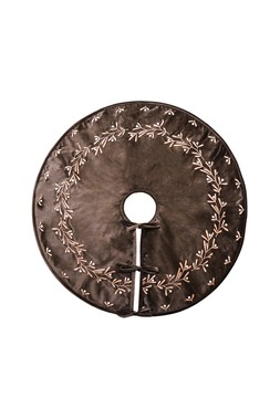 MOCHA VELVET MISLETOE TREE SKIRT D80CM £59.99