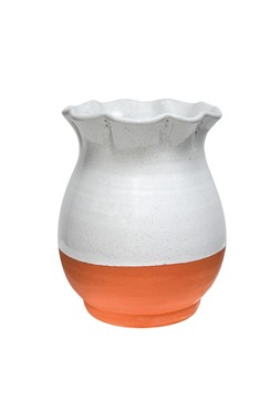 Moreton Ivory Scalloped Vase H23cm &pound;34.99, H30cm &pound;49.99