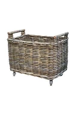 Natural Rattan Log Cart H49cm W58cm £169.99
