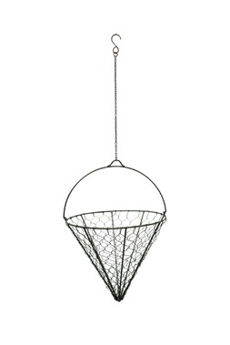 OUTDOOR HANGING WIRED NETTED CONE H40CM D30CM