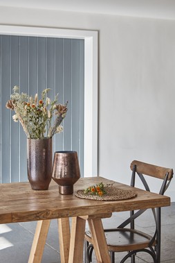 OPULENT METALLIC BRONZE TALL VASE H32.5CM W16CM £39.99, OPULENT TALL CURVED METALLIC BRONZE VASE H25CM W16CM £24.99