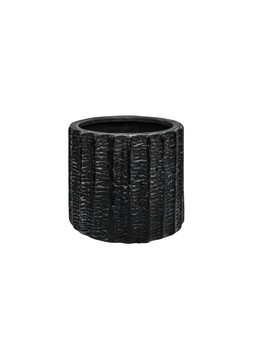 OUTDOOR CHARLESTON TEXTURED ANTRACITE PLANTER H20.5CM D23CM &pound;29.99 (OCTAP23)