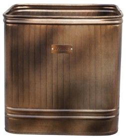 OUTDOOR HAMPTON SQUARE COPPER METAL PLANTER &pound;99.99