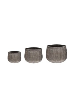 OUTDOOR HIDCOTE BLACK TERACOTTA PLANTER SET OF 3 &pound;149.97 (OHBTPSET3)