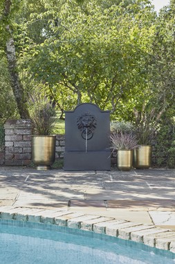 OUTDOOR LUXURY LION WATER FEATURE GRANITE H78CM W55CM &pound;599.99