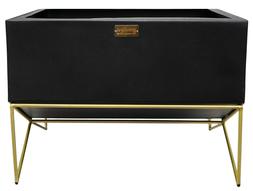 OUTDOOR ORION FIRE PIT IN MATT BLACK:ANTIQUE GOLD &pound;299.99