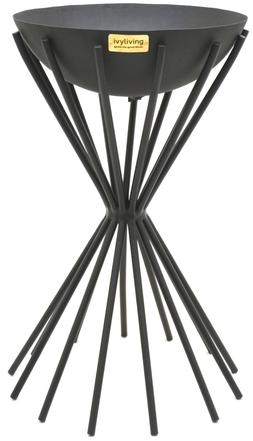 OUTDOOR TALL METAL DAKOTA FIRE PIT IN BLACK &pound;229.99