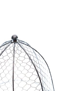 OUTDOOR WIRE NETTED PLANT PROTECTOR ZINC H55CM W47CM