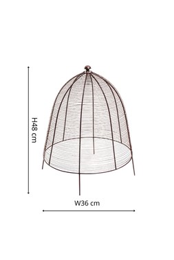 OUTDOOR WIRED PLANT PROTECTOR BRONZE H48CM W36CM
