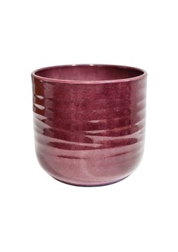 Poinsettia Ripple Red Planter H10.5cm D12cm £4.99