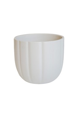 Pumpkin Planter Matte White H12cm D14cm &pound;5.99