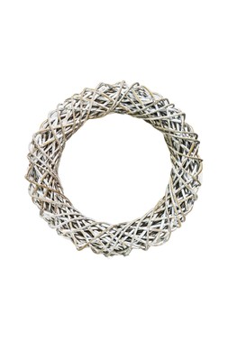 Rattan Wreath Whiite Am 50cm £39.99