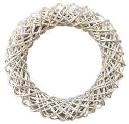 Rattan Wreath White Diam 50Cm &pound;39.99