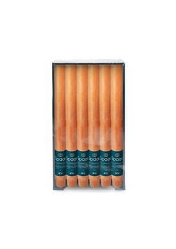 RUSTIC UNSCENTED DINNER CANDLE ORANGE £2.99