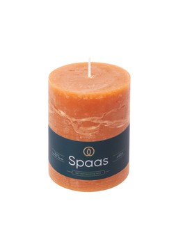 RUSTIC UNSCENTED PILLAR CANDLE 100:130 ORANGE £14.99
