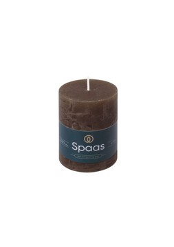 RUSTIC UNSCENTED PILLAR CANDLE 70:95 DARK BROWN £6.99