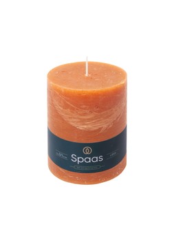 RUSTIC UNSCENTED PILLAR CANDLE 80:110 ORANGE £9.99