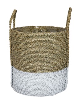 Seagrass Log Basket White 42cm &pound;69.99