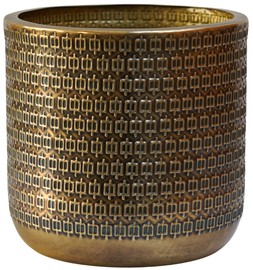 Solis Embossed Planter Gold H18cm D18cm &pound;29.99, H25cm D25cm &pound;49.99