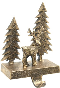 Stocking Holder Deer Scene Antique Brass &pound;34.99