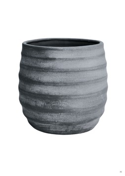 Tobin Ripple Anthracite Planter H25cm D25cm £34.99