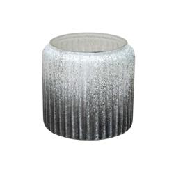 Verre Frosted Ribbed Glass Atlantic Blue Planter H14cm W15cm &pound;24.99
