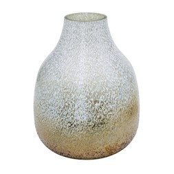 Verre Round Gold Frosted Vase H26cm W21cm &pound;49.99