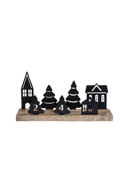 Wooden Advent Candle Holder With Metal Accessories H24cm D32cm &pound;59.99