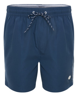 Blue Contrast Piping Quick Dry Swim Shorts