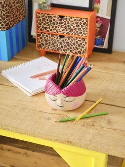 Air Dry Clay Face Pot