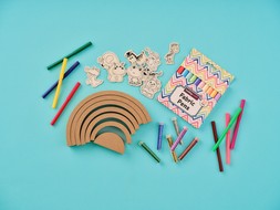 Decorate Your Own Rainbow £5, Bright Biodegradable Glitter Tubes 6g 6 Pack £5 & Fabric Markers 10 Pack £4