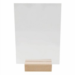 Hobbycraft Clear Rectangle Acrylic Table Sign 20cm &pound;3 Cut Out