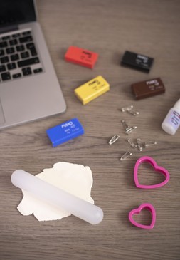 Hobbycraft Pride Rainbow Heart Badges with Fimo Workshop Step 1