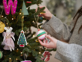 Create & Celebrate Warm White LED Curtain Lights 3m x 2m £12.00 Wooden Hanging Bauble 5.5cm £3.50 Kraft Brown Jute Twine 33m £3.50 from Hobbycraft