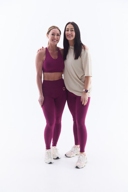 ELEVATE Sports bra £45 & ELEVATE Leggings £80 & Ultimate Grip Stripe Slouch Socks £12.00