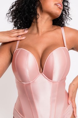 PLUNGE STRAPLESS PADDED BODY POWDERY PINK (30-38DD-J) &pound;78.00, $156.00, &euro;106.00, $196.00 (CAD)