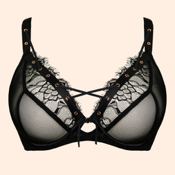 LACED UP  PLUNGE BRA  £42  €62 USD$74  CAD$92  AUD$96.95