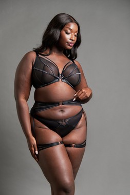 Scandal Black Bra £39 €59 CAD $87 AUS $91.95, Tanga £21 €34 CAD $39 AUS $42.95, Leg Harness £21 €34 CAD $39 AUS $42.95 10