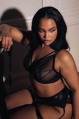 Scandal Black Bra £39 €59 CAD $87 AUS $91.95, Tanga £21 €34 CAD $39 AUS $42.95, Leg Harness £21 €34 CAD $39 AUS $42.95 9